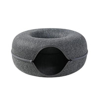 Thumbnail for Disk-O Felt Cat Tunnel Bed Cat Beds KittyNook Cat Company Gray S