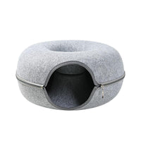 Thumbnail for Disk-O Felt Cat Tunnel Bed Cat Beds KittyNook Cat Company Light Gray S
