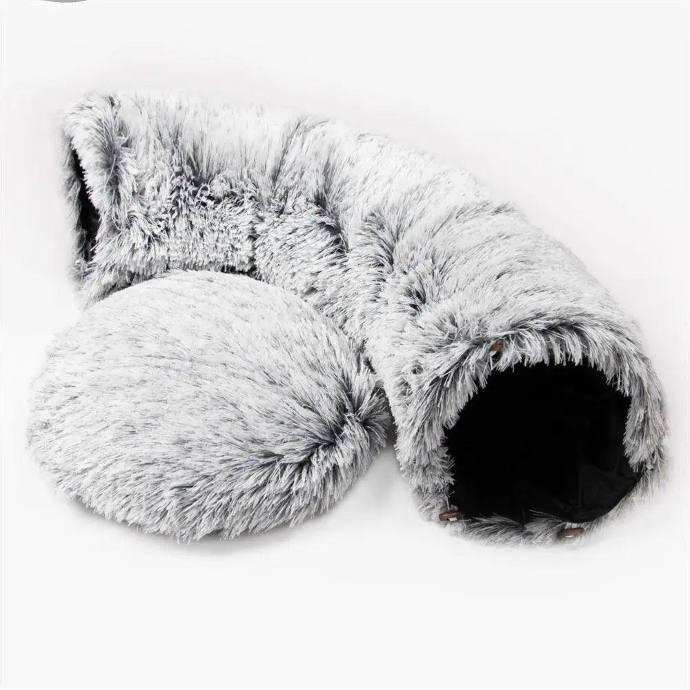 Disk-O Fluffy Cat Tunnel Bed Cat Beds KittyNook Cat Company