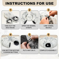 Thumbnail for Disk-O Fluffy Cat Tunnel Bed Cat Beds KittyNook Cat Company