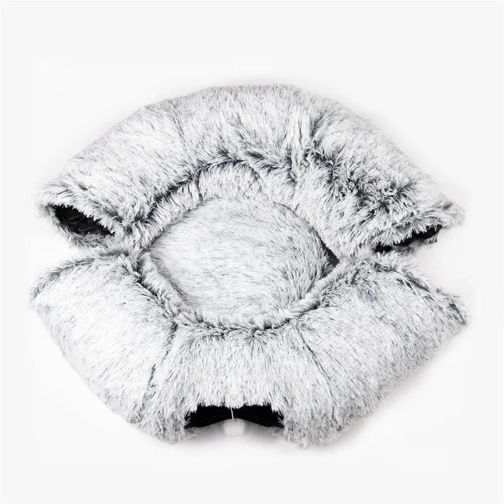 Disk-O Fluffy Cat Tunnel Bed Cat Beds KittyNook Cat Company