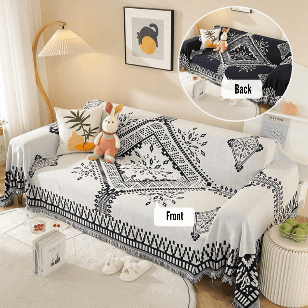 Dreamy Drape Throw Blanket Blankets KittyNook Cat Company Geometric Boho Patterns 90x90cm