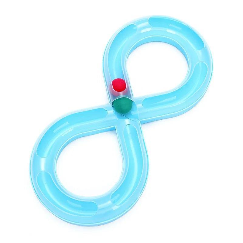 Eight Track Cat Tunnel Toy Cat Toys KittyNook Cat Company Blue
