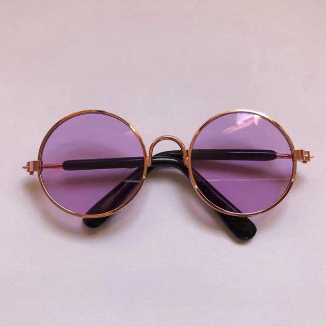 Fashionesque Multicolored Pet Glasses Cat Apparel KittyNook Transparent Purple M
