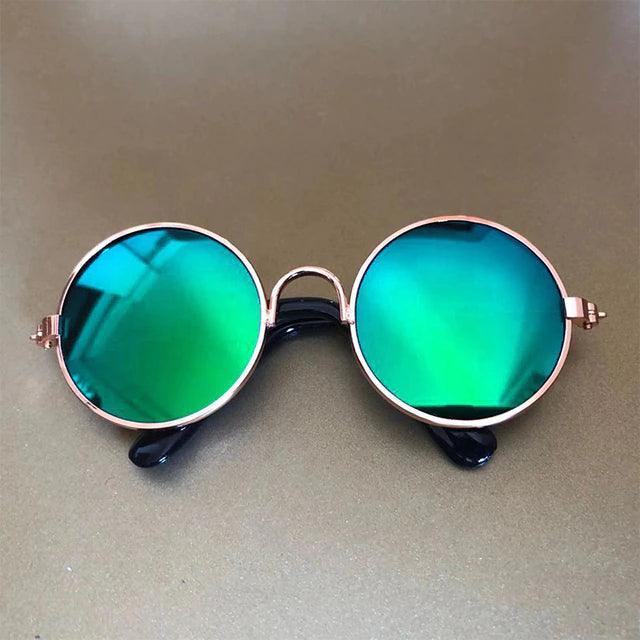 Fashionesque Multicolored Pet Glasses Cat Apparel KittyNook Reflective Blue-Green M