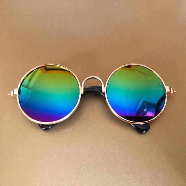 Fashionesque Multicolored Pet Glasses Cat Apparel KittyNook Reflective Rainbow M