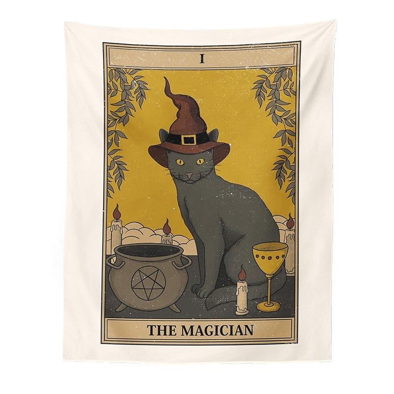 Felinomancy Cat Tapestry Decorative Tapestries KittyNook Cat Company The Magician S