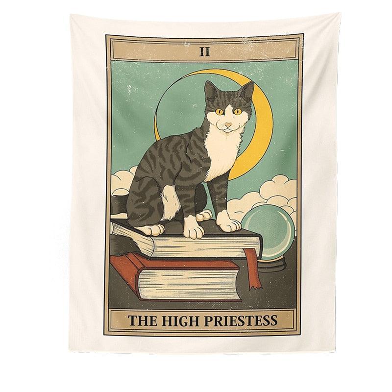 Felinomancy Cat Tapestry Decorative Tapestries KittyNook Cat Company The High Priestess S
