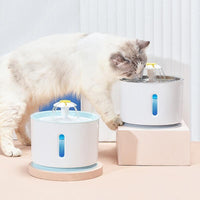 Thumbnail for Flower Cat Water Fountain Pet Bowls, Feeders & Waterers KittyNook Blue