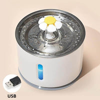 Thumbnail for Flower Cat Water Fountain Pet Bowls, Feeders & Waterers KittyNook Stainless Steel