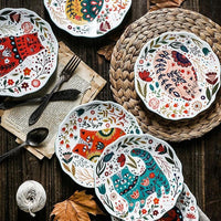 Thumbnail for Flowers and Cat Plate Plates KittyNook Cat Company