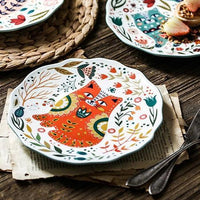 Thumbnail for Flowers and Cat Plate Plates KittyNook Cat Company
