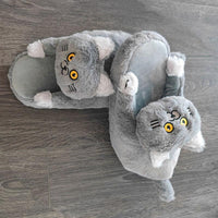 Thumbnail for Fluffy Cat Slippers For Adults Shoes KittyNook Cat Company