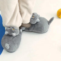 Thumbnail for Fluffy Cat Slippers For Adults Shoes KittyNook Cat Company