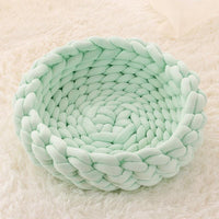 Thumbnail for Fluffy Knitted Round Cat Bed Cat Beds KittyNook Cat Company