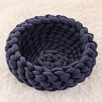 Thumbnail for Fluffy Knitted Round Cat Bed Cat Beds KittyNook Cat Company