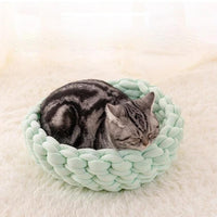Thumbnail for Fluffy Knitted Round Cat Bed Cat Beds KittyNook Cat Company
