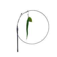 Thumbnail for Fuzzy Felix Caterpillar Cat Toy Cat Toys KittyNook Cat Company Green (with wand)