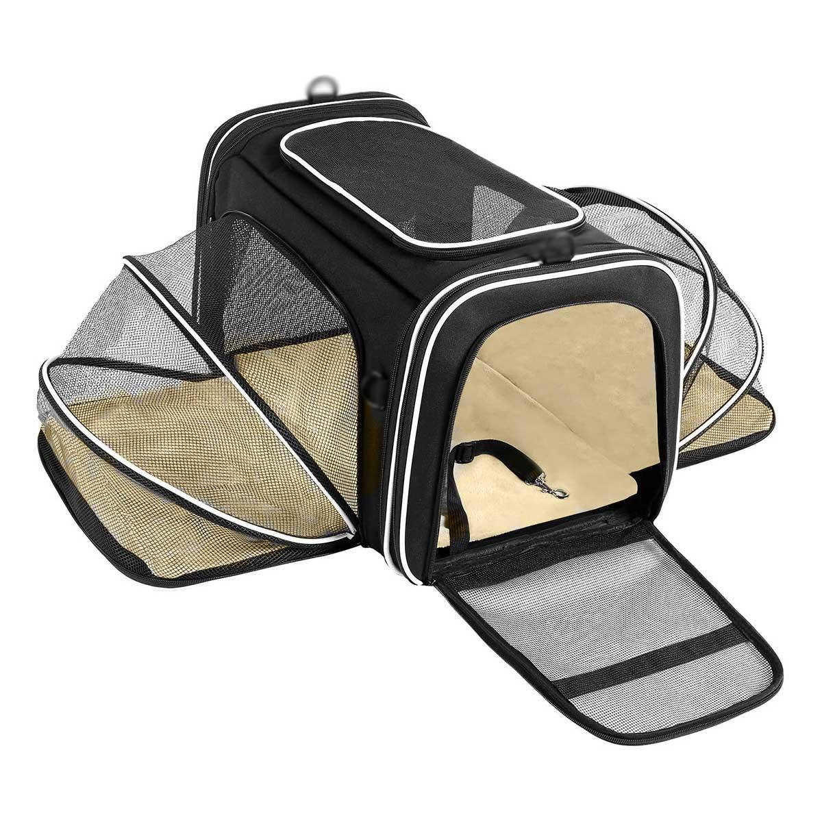Go Cat Expandable Cat Carrier Cat Supplies KittyNook Cat Company Black