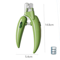 Thumbnail for Cat Nail Clipper with LED Light Pet Supplies KittyNook Cat Company Green