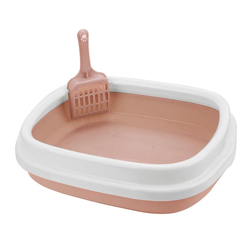 Home De Toilette Anti Splash Litter Box Cat Supplies KittyNook Pink
