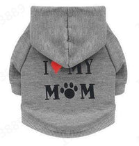 Thumbnail for I ❤️ My Mom Cat Hoodie Cat Apparel KittyNook Cat Company Heather Gray XS