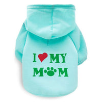 Thumbnail for I ❤️ My Mom Cat Hoodie Cat Apparel KittyNook Cat Company Aqua XS