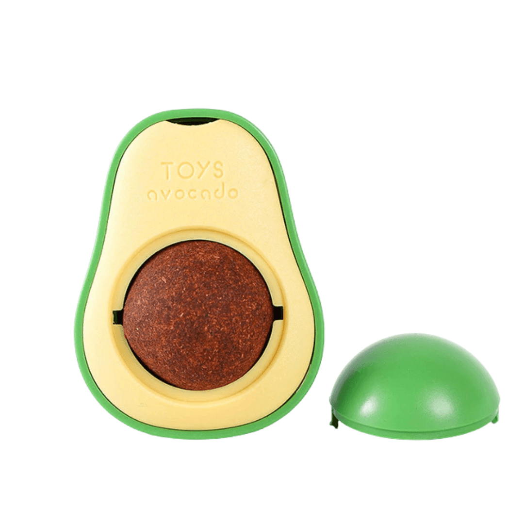 Kitty Krew Avocado Catnip Toy Cat Toys KittyNook Cat Company Avocado - Brown (Gall Fruit)