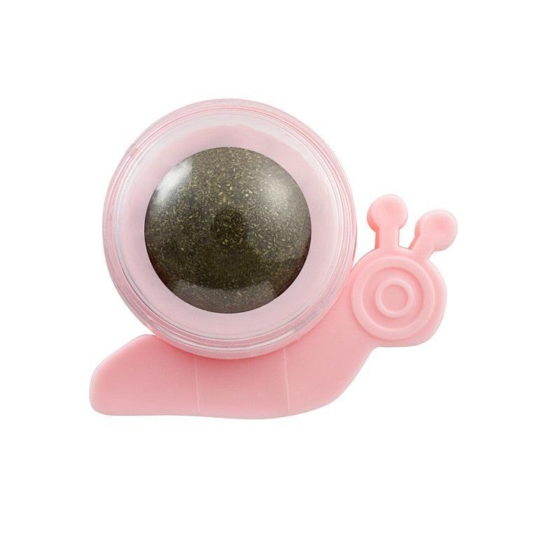 Kitty Krew Avocado Catnip Toy Cat Toys KittyNook Cat Company Snail - Pink