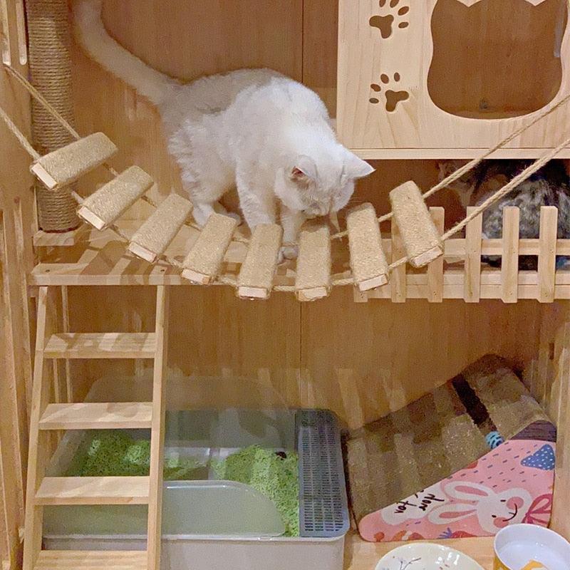 Kitty Krossing Cat Rope Bridge Cat Furniture KittyNook Cat Company