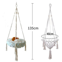 Thumbnail for KittyKnot Cozy Macrame Cat Hammock Bed Cat Beds KittyNook Cat Company