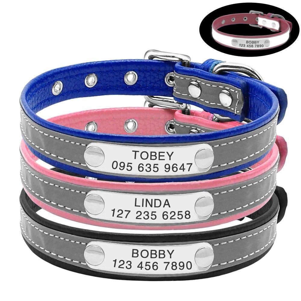 Leather Nameplate Cat Collar Pet Collars & Harnesses KittyNook