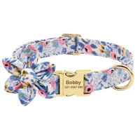 Thumbnail for Lil' Bloomers Personalized Pet Collar and Leash Pet Collars & Harnesses KittyNook Cat Company Blue Collar XS