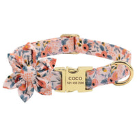 Thumbnail for Lil' Bloomers Personalized Pet Collar and Leash Pet Collars & Harnesses KittyNook Cat Company Orange Collar XS