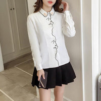 Thumbnail for Little Miss Kitty White Blouse Shirts & Tops KittyNook Cat Company