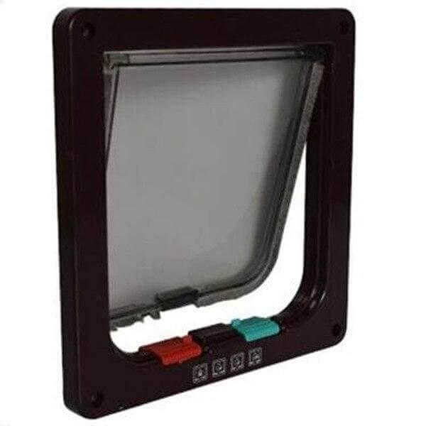 Lock-able Cat Flap Door Pet Doors KittyNook Black M