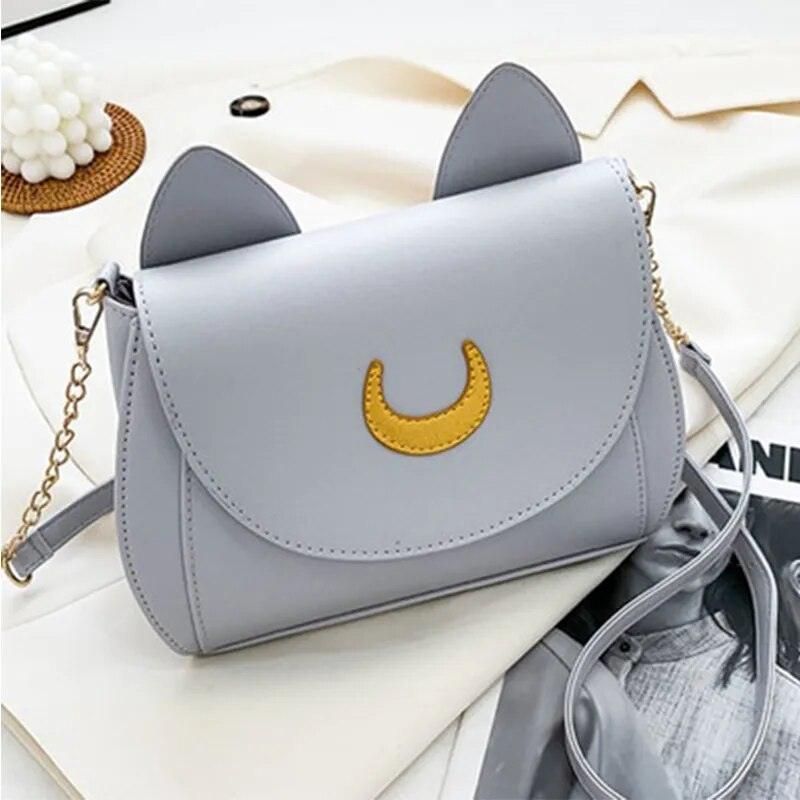 Luna Crescent Hand Bag Handbags KittyNook Cat Company Moonlit Mist