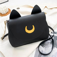 Thumbnail for Luna Crescent Hand Bag Handbags KittyNook Cat Company Midnight Obsidian