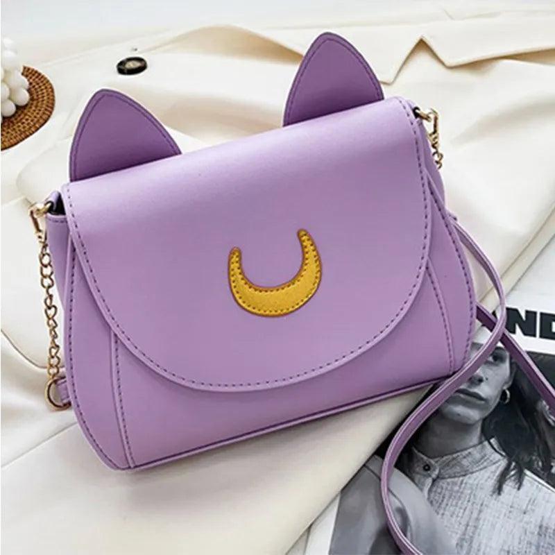 Luna Crescent Hand Bag Handbags KittyNook Cat Company Lavender Twilight