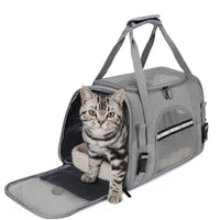 Thumbnail for Nylon Mesh Breathable Cat Carrier Pet Carriers & Crates KittyNook Gray