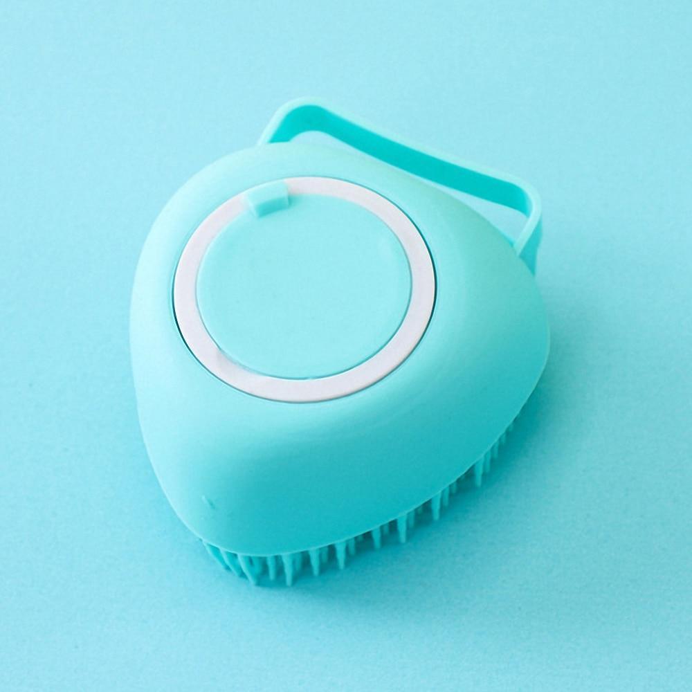 Oh-So-Clean Silicone Bath Brush Pet Grooming Supplies KittyNook Blue