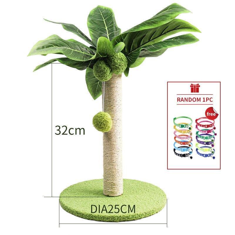 Palm Purr Sisal Cat Scratcher Cat Furniture KittyNook Cat Company Green Base - S