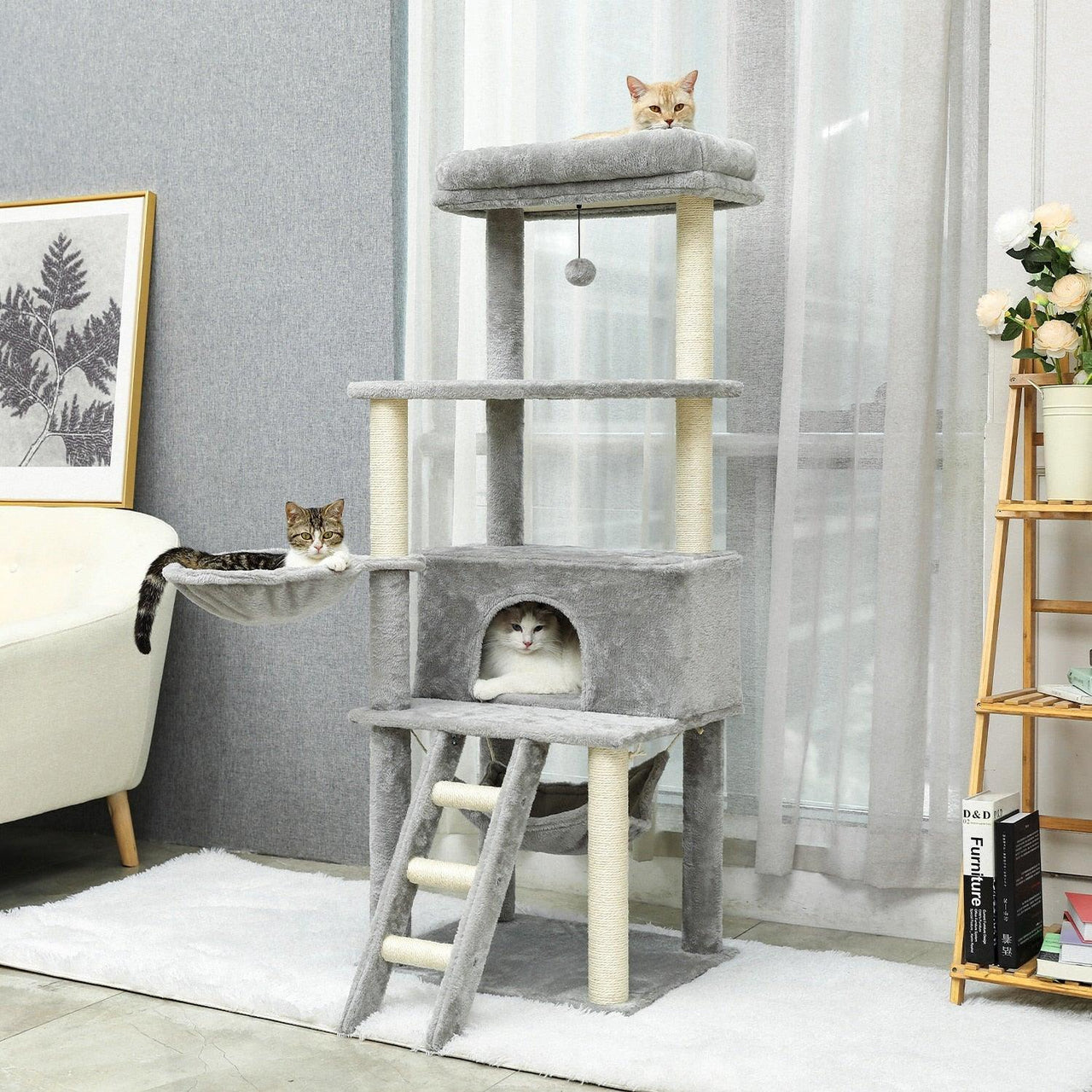 Paws and Perch Cat Treehouse Cat Tree KittyNook Cat Company