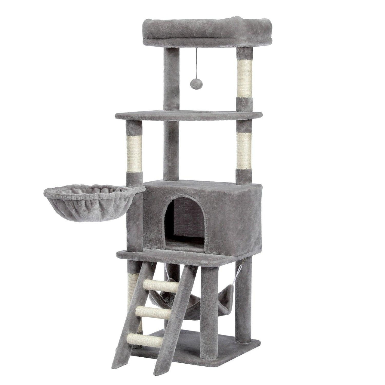 Paws and Perch Cat Treehouse Cat Tree KittyNook Cat Company Gray