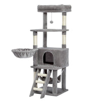 Thumbnail for Paws and Perch Cat Treehouse Cat Tree KittyNook Cat Company Gray