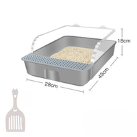 Thumbnail for Paws Retreat Semi Enclosed Cat Litter Box Cat Litter Boxes KittyNook Cat Company Gray