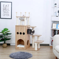 Thumbnail for Playhouse Cat Tree With Hammock Cat Furniture KittyNook Cat Company Play House Cat Tree With Hammock