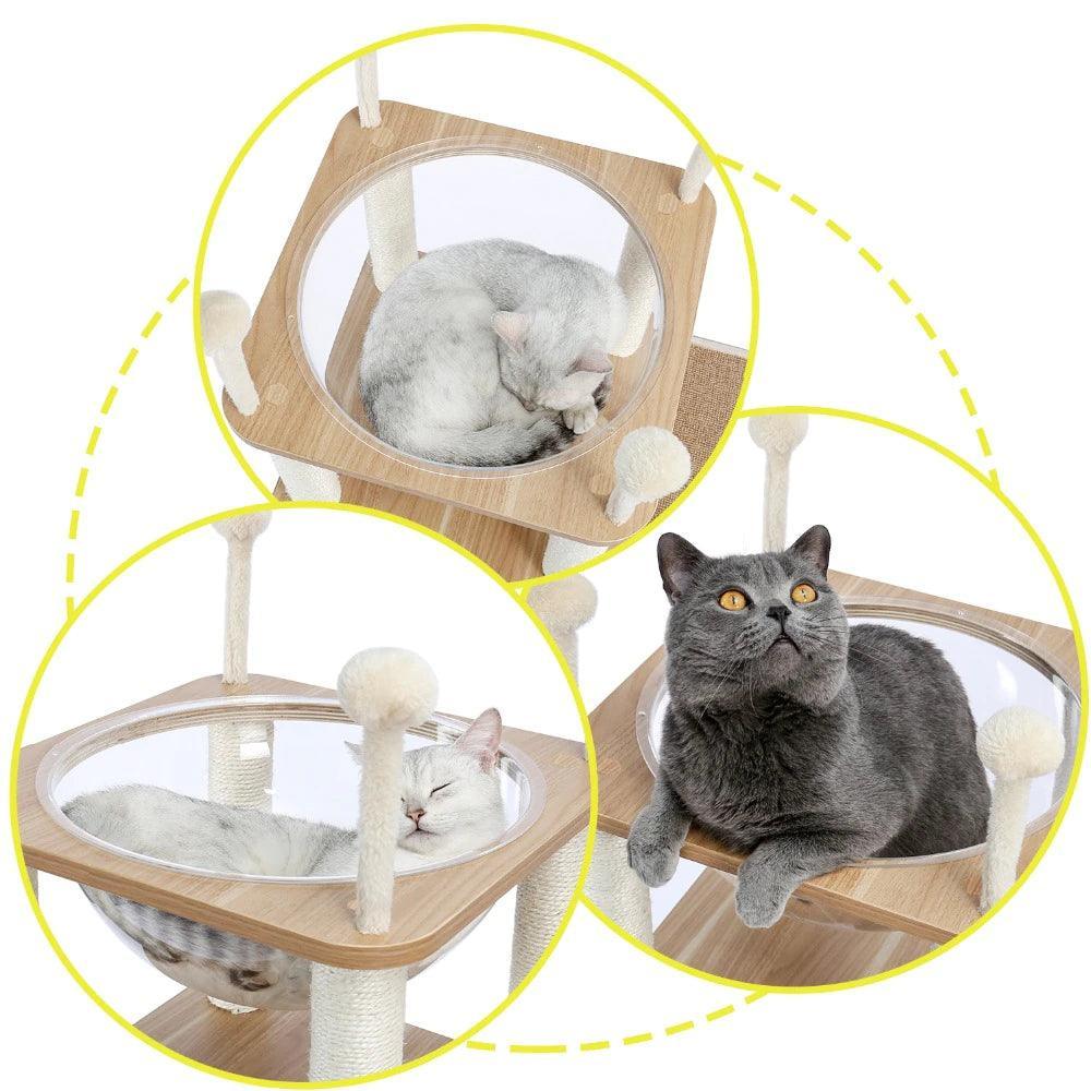 Playhouse Cat Tree With Hammock Cat Furniture KittyNook Cat Company