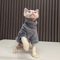 Thumbnail for Poncho Sphynx Cat Sweater Cat Apparel KittyNook Cat Company Dark Gray XS