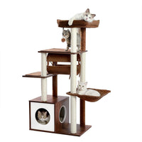 Thumbnail for Pounce Palace Indoor Cat Condo Cat Furniture KittyNook Cat Company Brown